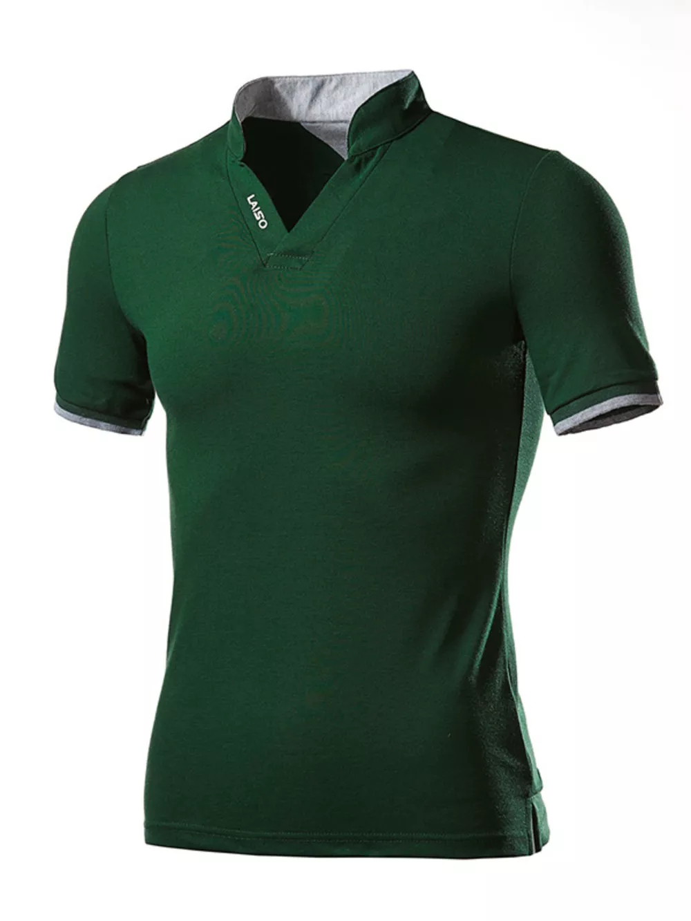 Men's Plus Size Notched Short Sleeve Top, image 3