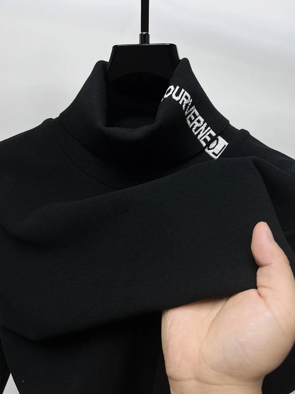 Men's Plus Size Turtleneck Long Sleeve Top, image 10