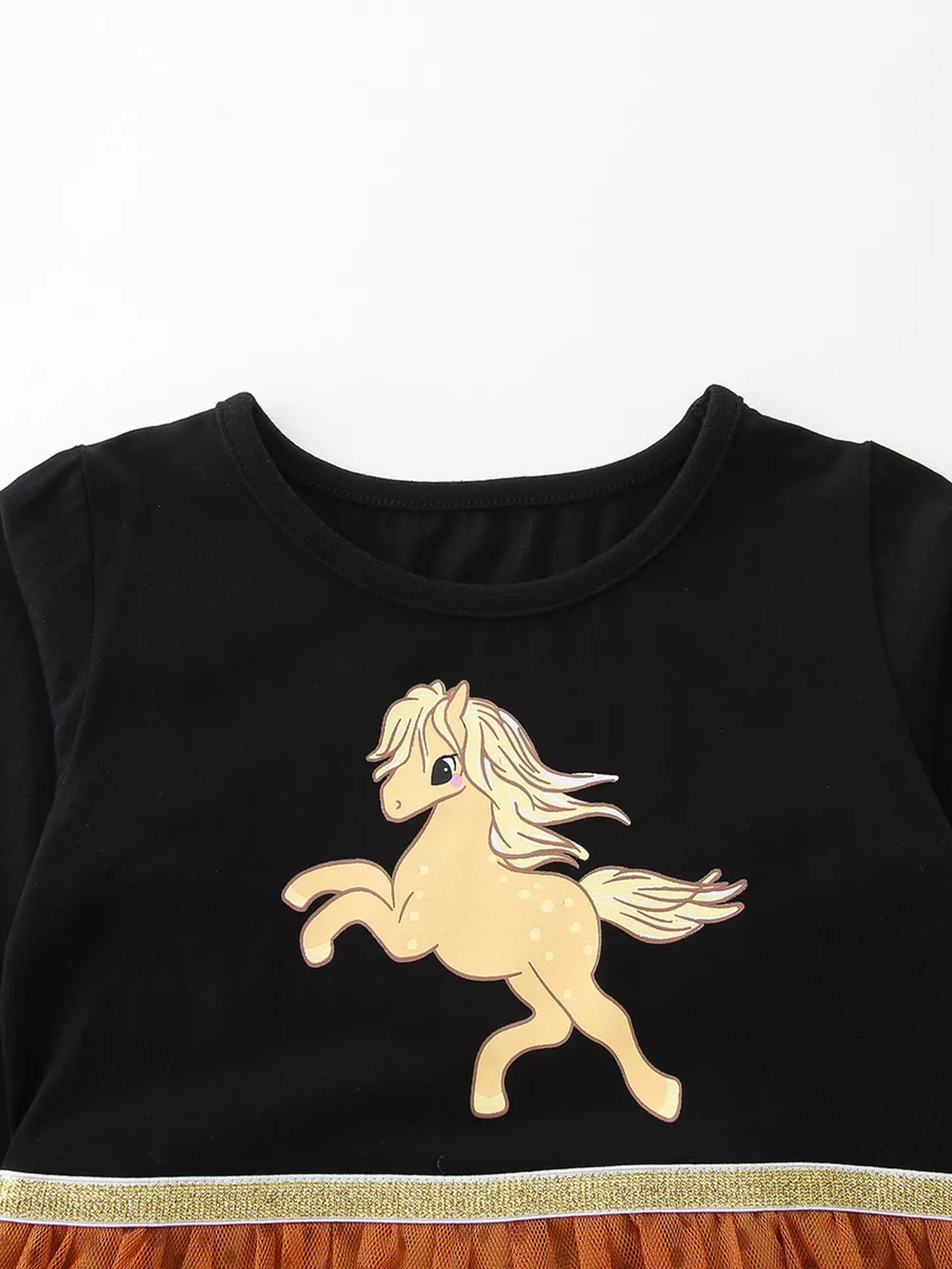 Children's Horse Long Sleeve Tulle Dress, image 2