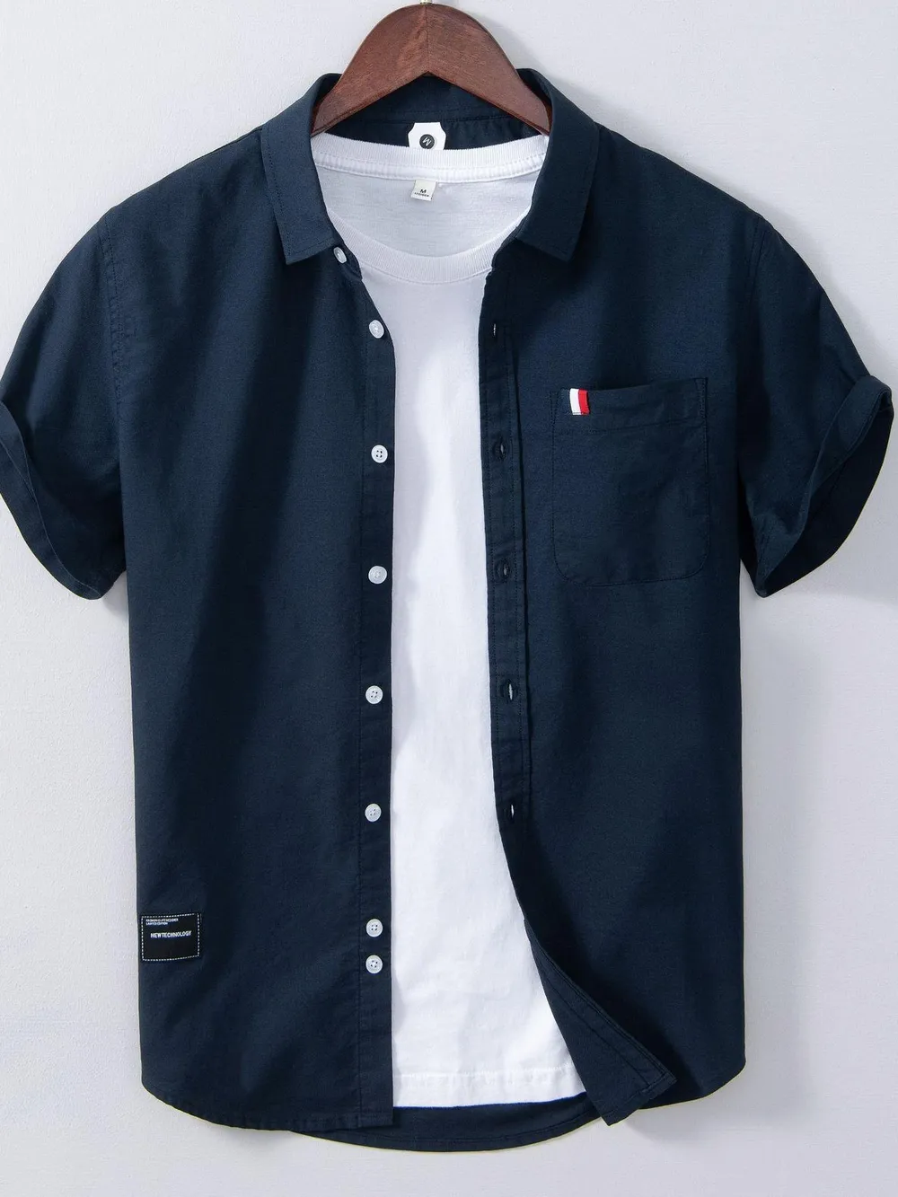 Men's Plus Size Button Up Short Sleeve Shirt