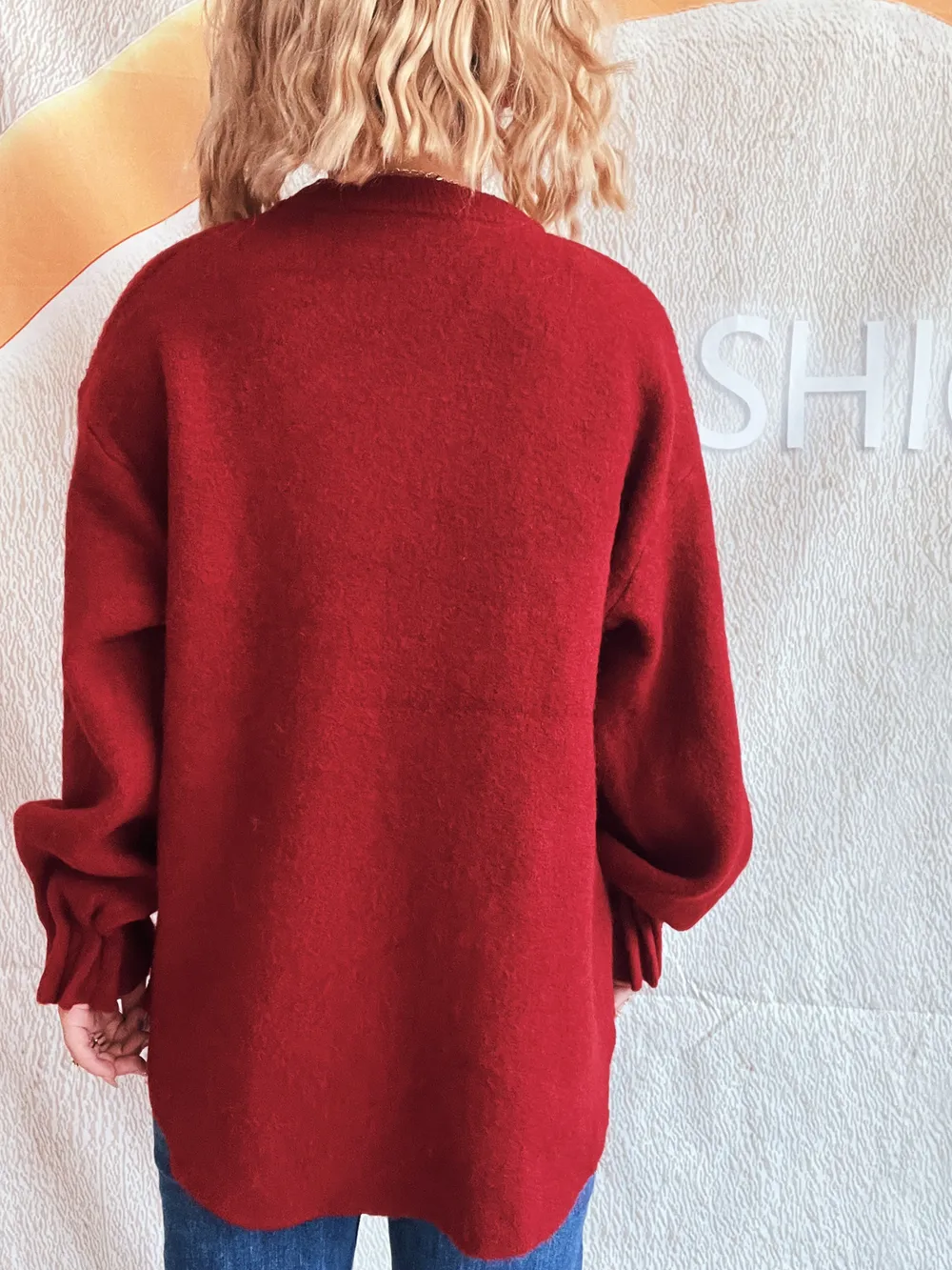 Round Neck Dropped Shoulder Sweater, image 24