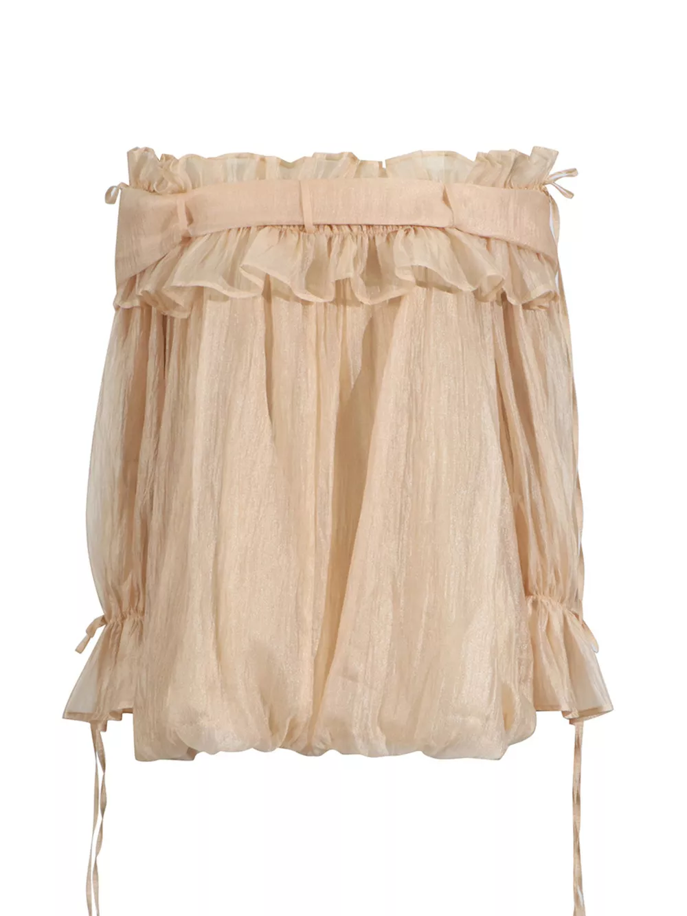 Ruffle Off-Shoulder Flounce Sleeve Blouse, image 5