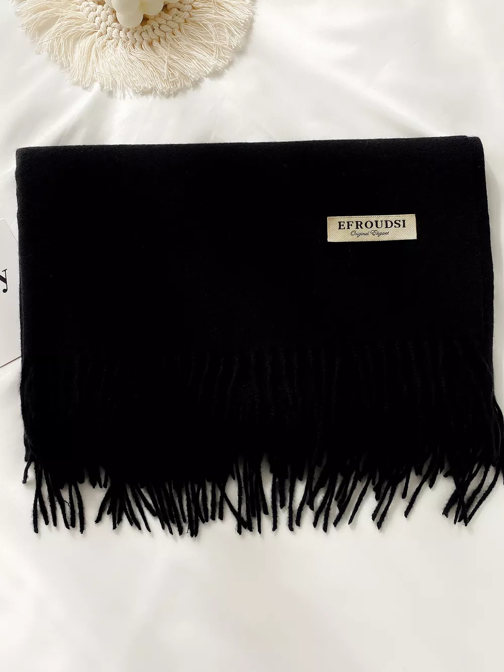 Fringe Solid Color Scarf