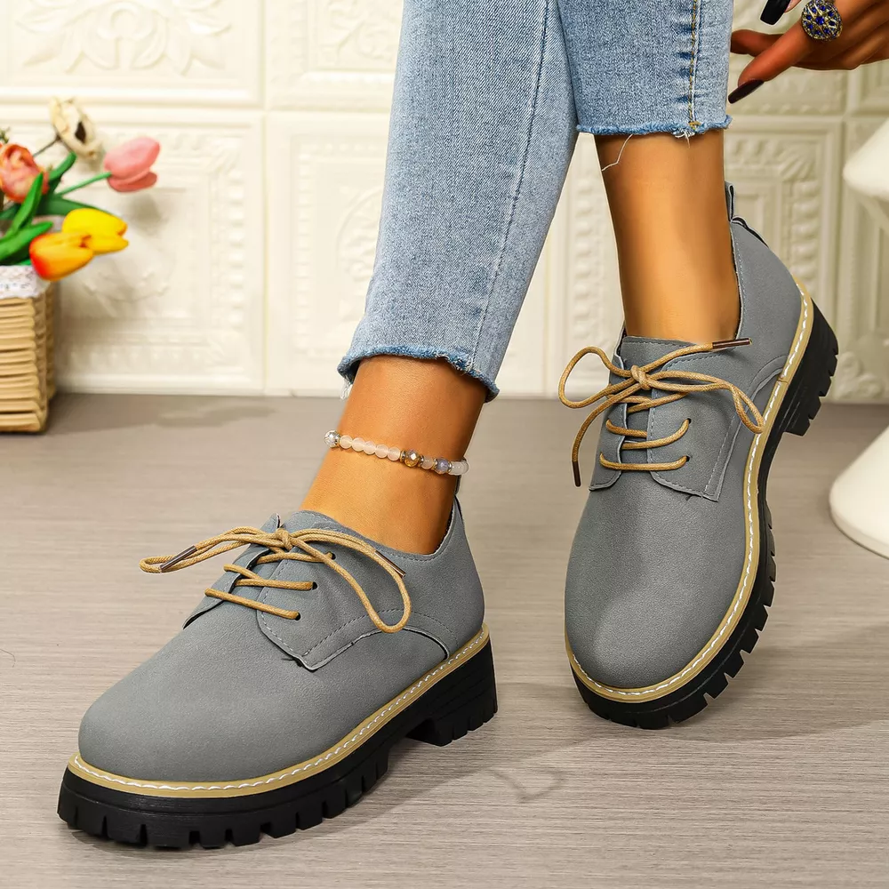 Round Toe Lace-Up Loafers, image 6