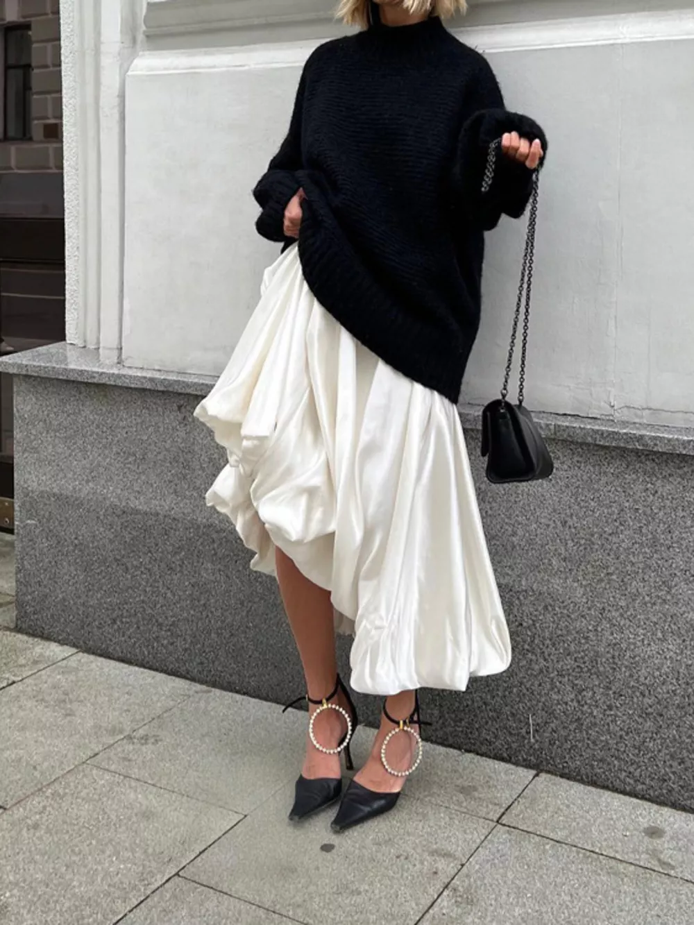 Flowy Satin Maxi Skirt, image 3