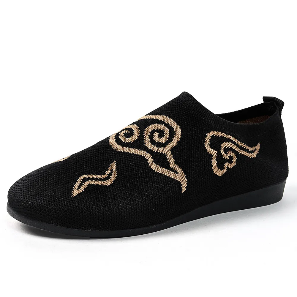 Knit Clound Pattern Flat Loafers, image 3