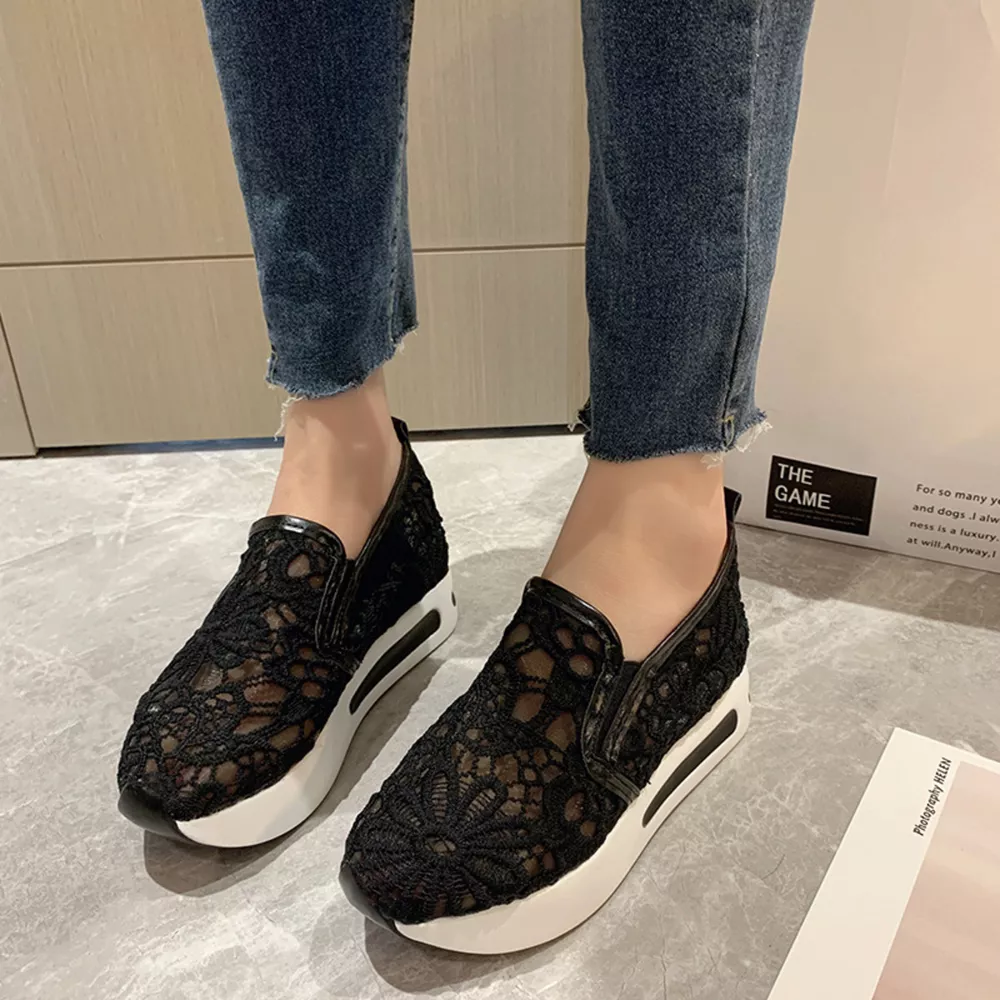 Lace Breathable Platform Slip-On, image 7