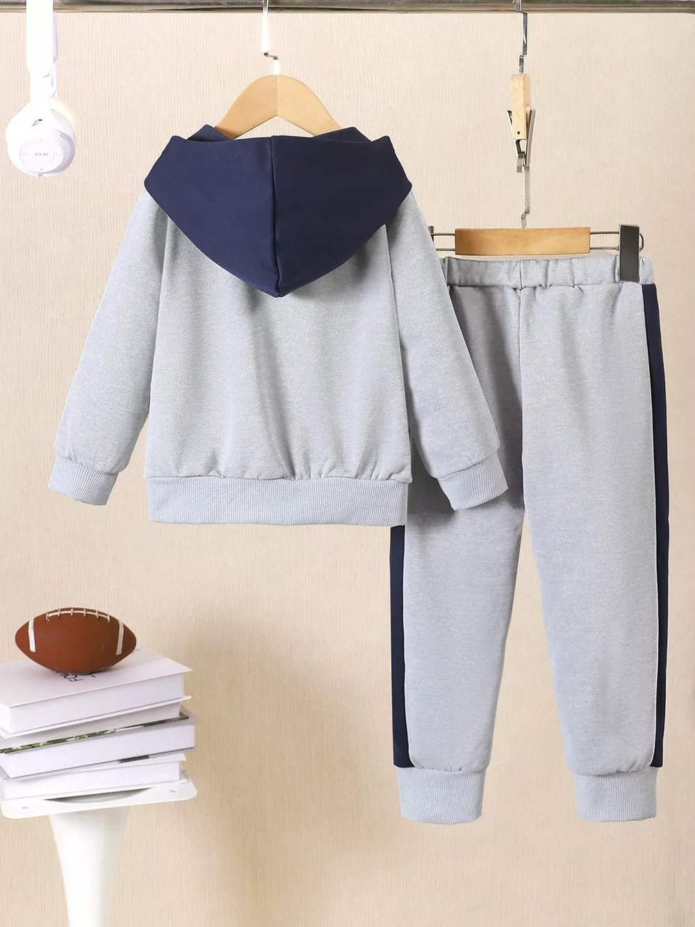 Children's Football Graphic Hoodie & Pants Set, image 2