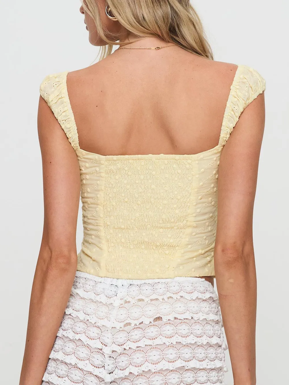 Smocked Square Neck Top, image 6