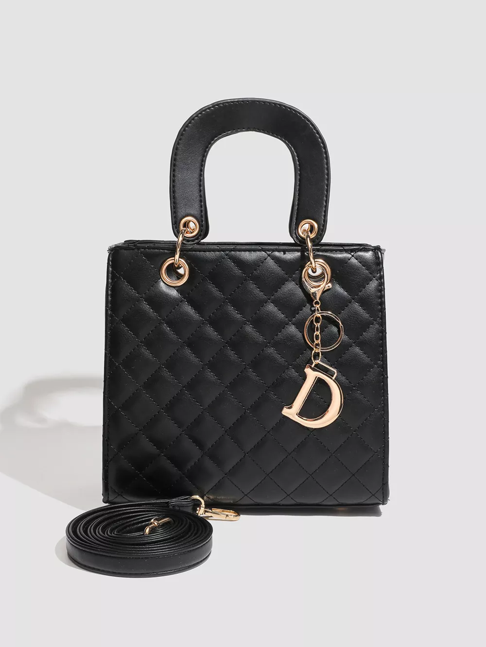 Quilted Top Handle Handbag