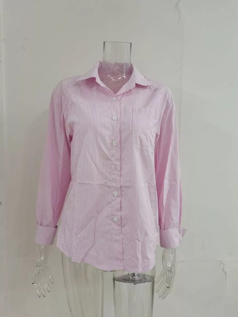 Striped Button-Down Relaxed Fit Shirt, image 6