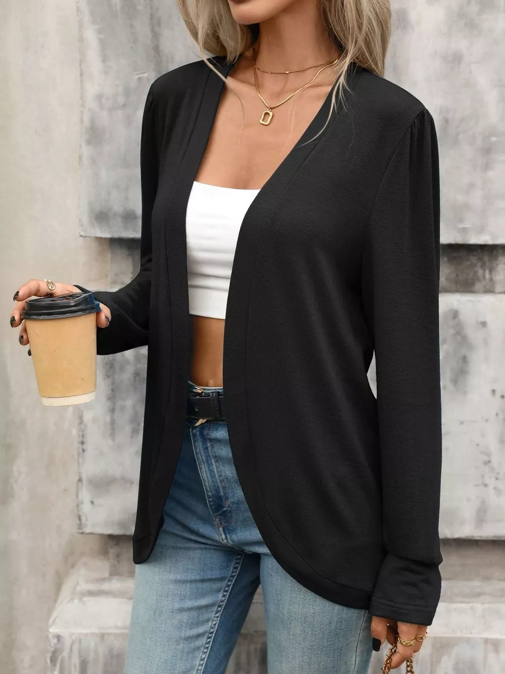 Open Front Long Sleeve Cardigan, image 6