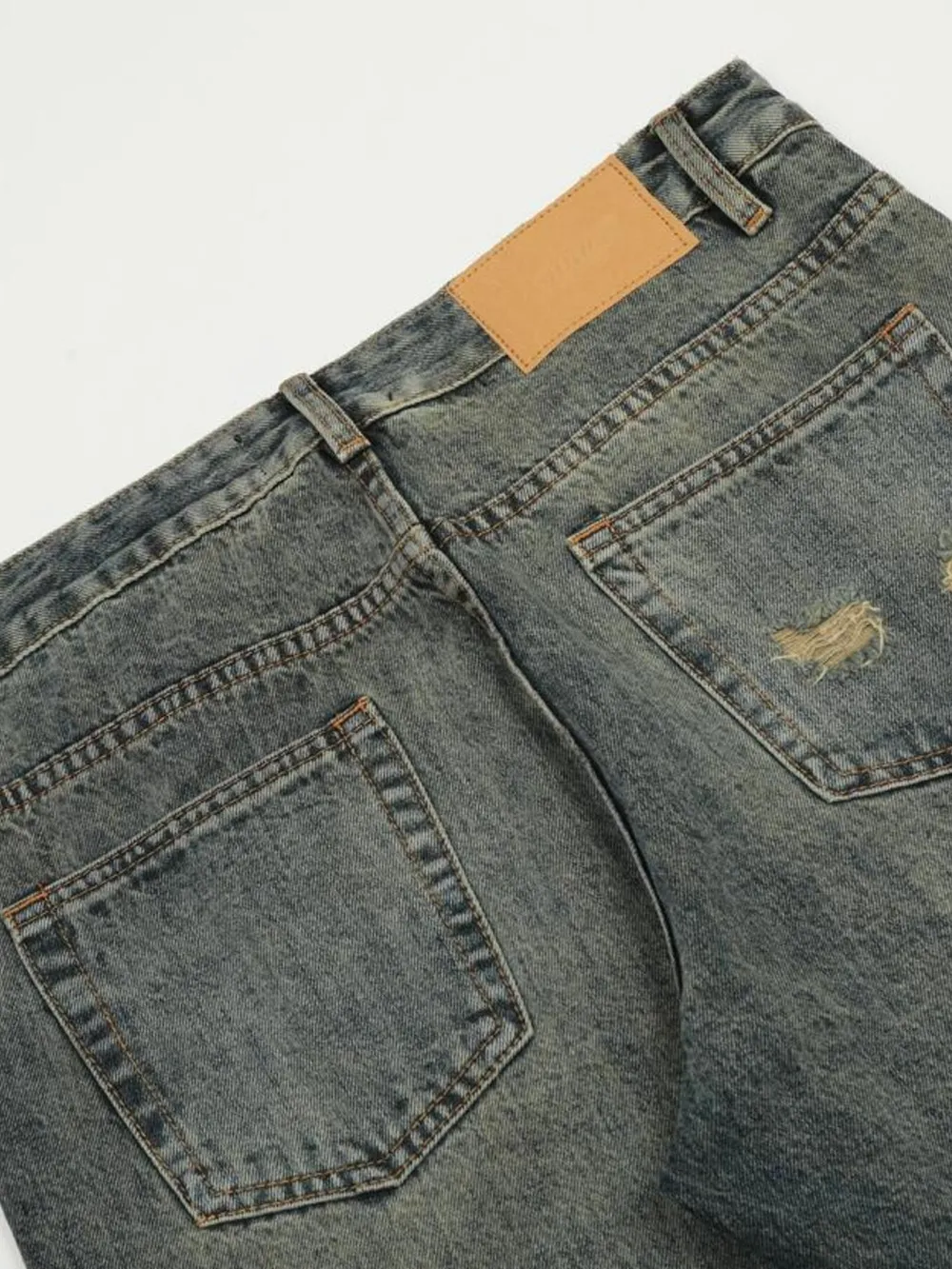 Men's Vintage Distressed Flare Jeans, image 15