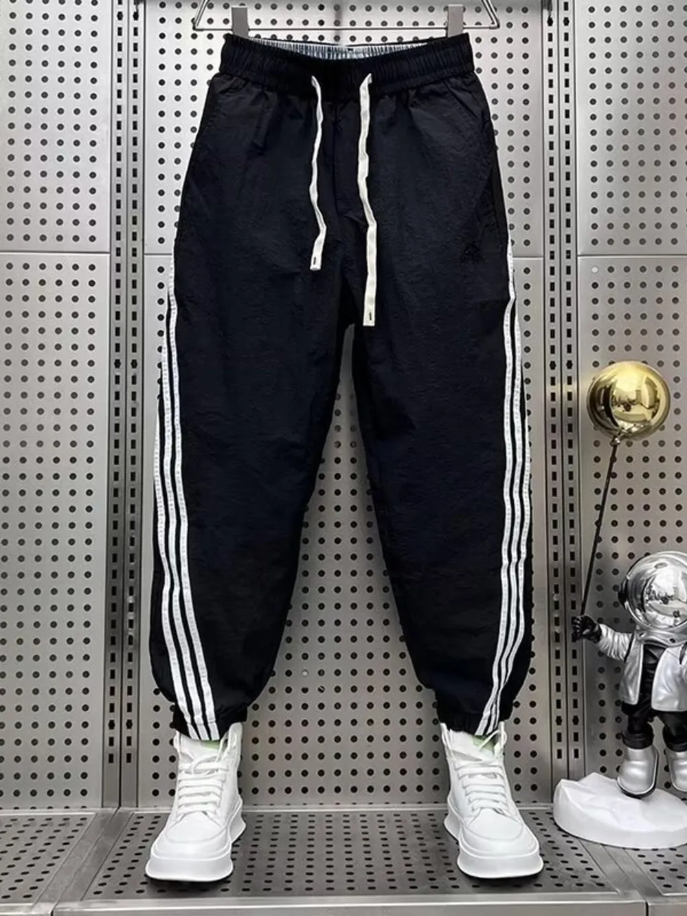 Men's Plus Size Casual Side Striped Drawstring Joggers