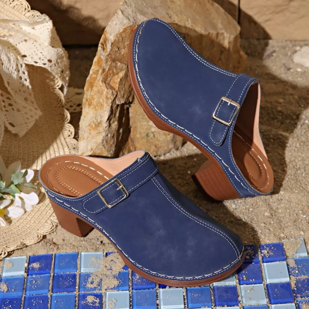 Round Toe Block Heel Sandals, image 4