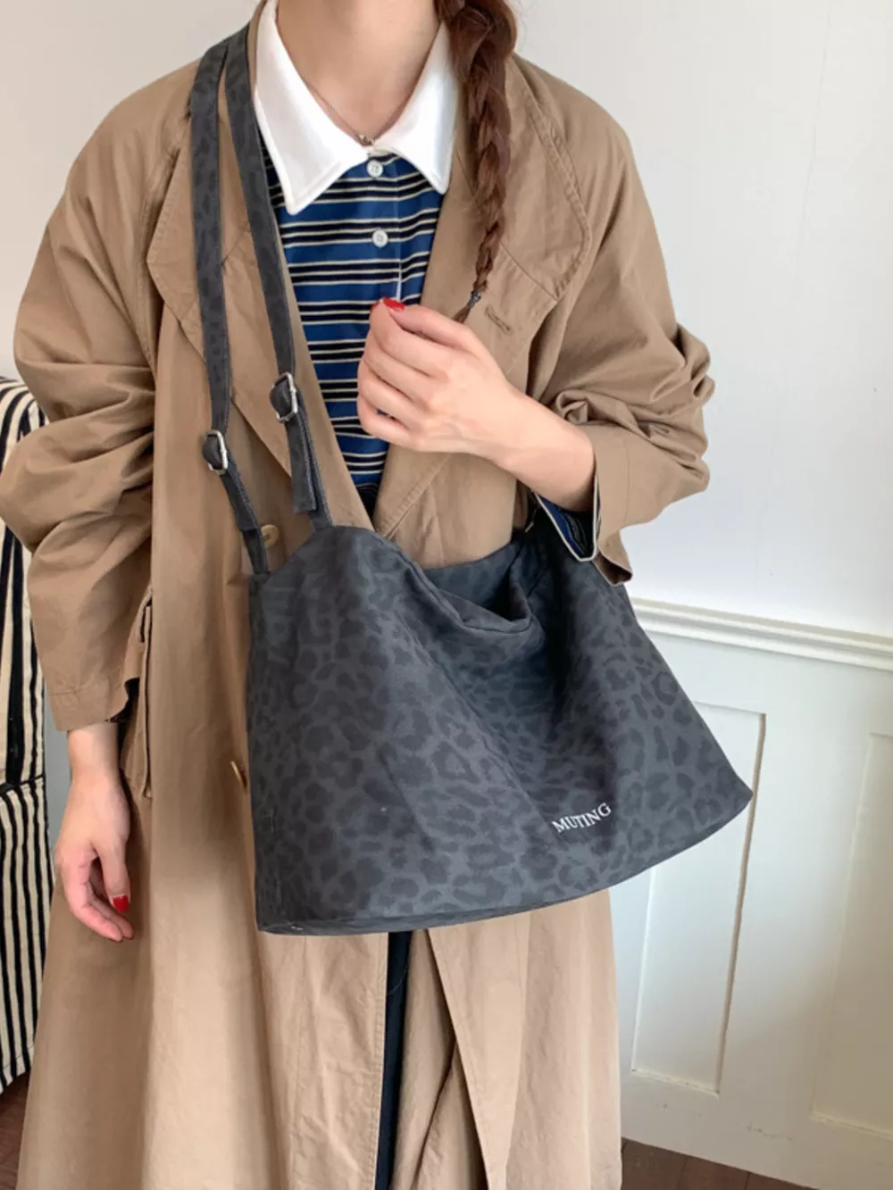 Leopard Print Shoulder Bag, image 6