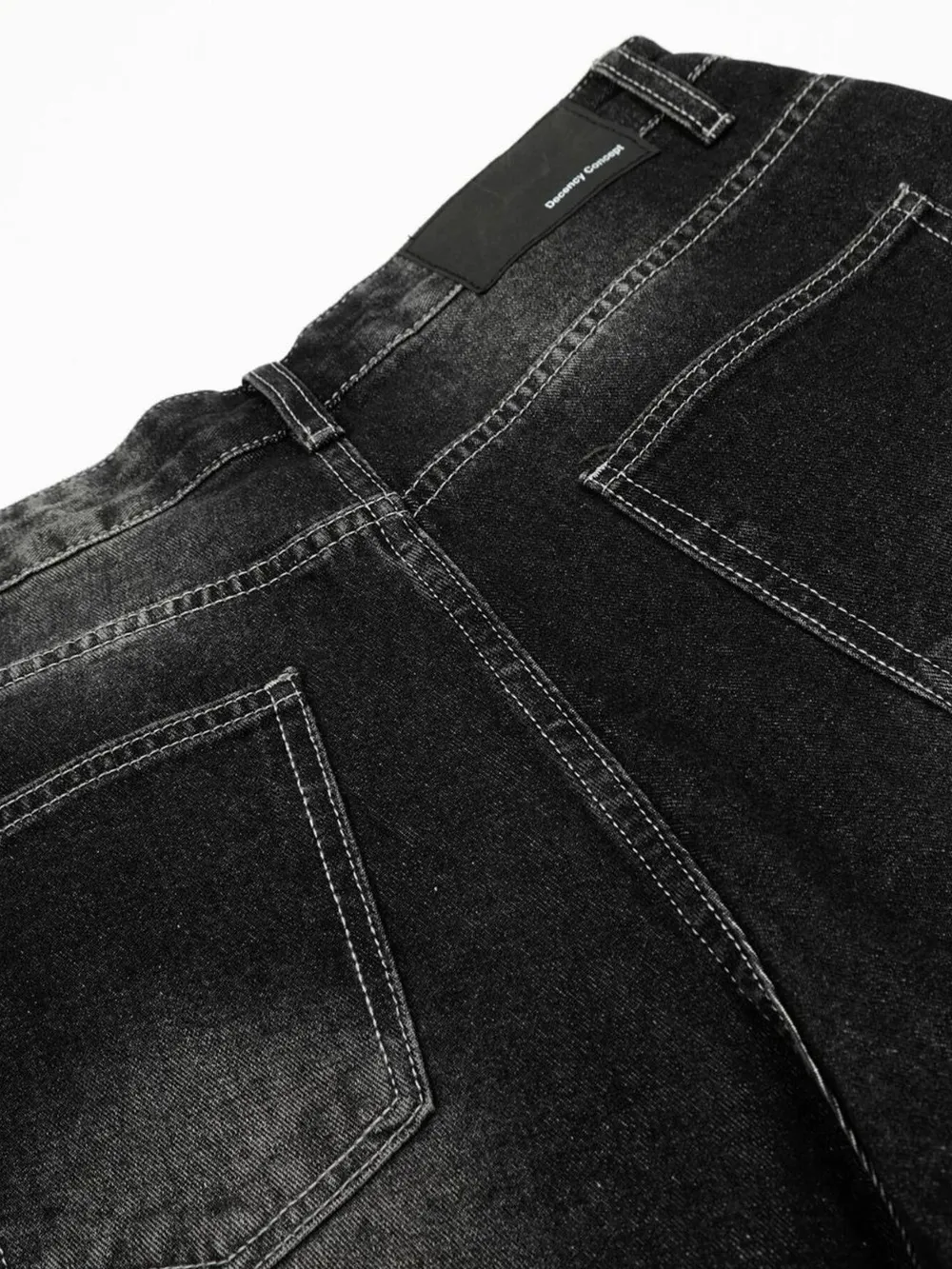 Men's Distressed Camo Panel Denim Shorts, image 10