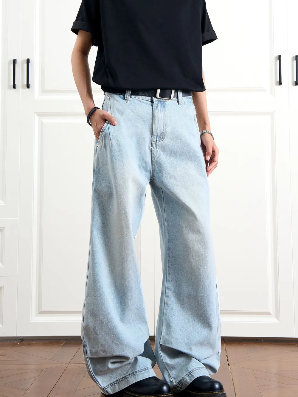 Men's Full Size Wide-Leg Relaxed Fit Jeans Plus Size, image 5