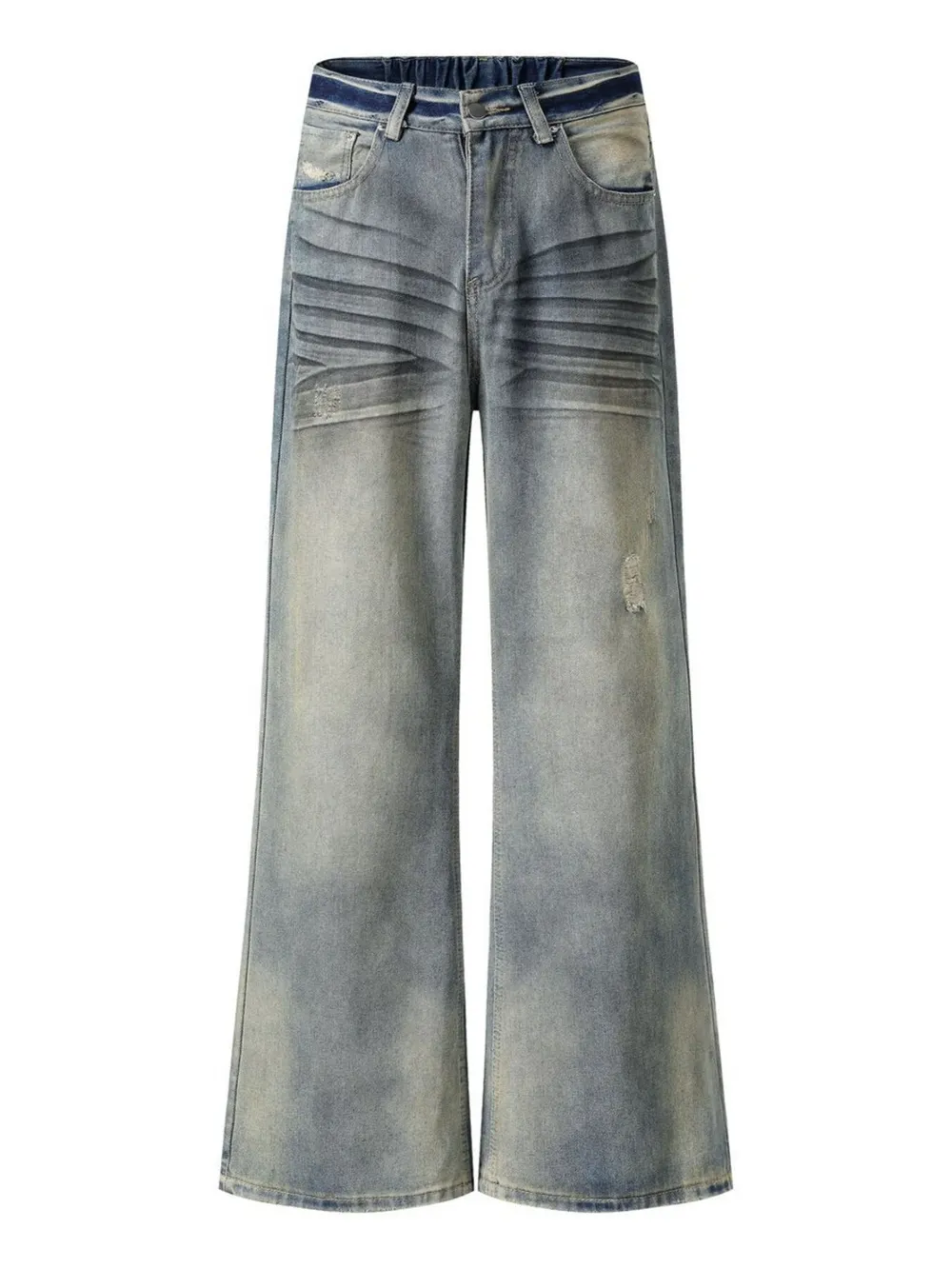 Men's Distressed Wide Leg Jeans, image 2