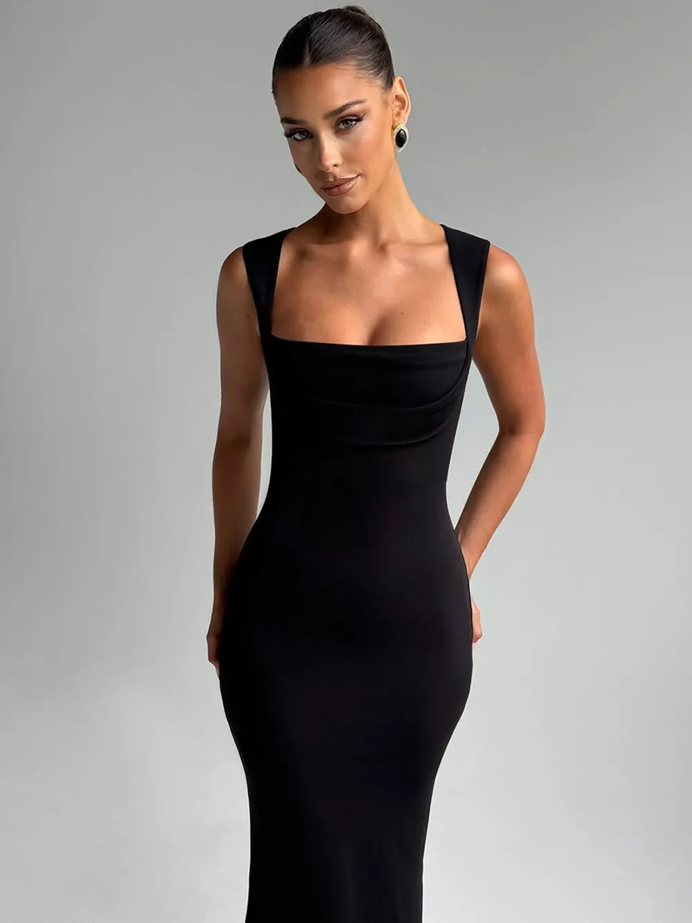 Square Neck Sleeveless Maxi Dress, image 4