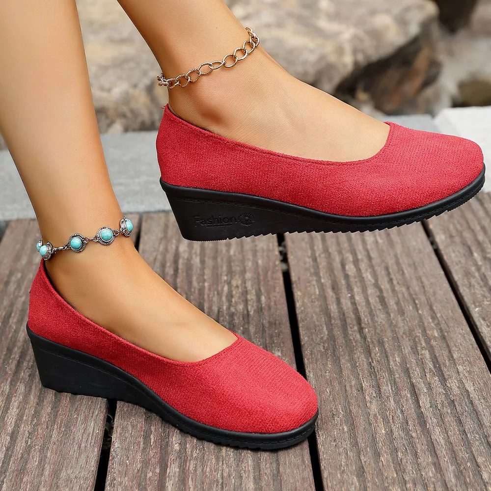 Wedge Heel Slip-On Loafers, image 3