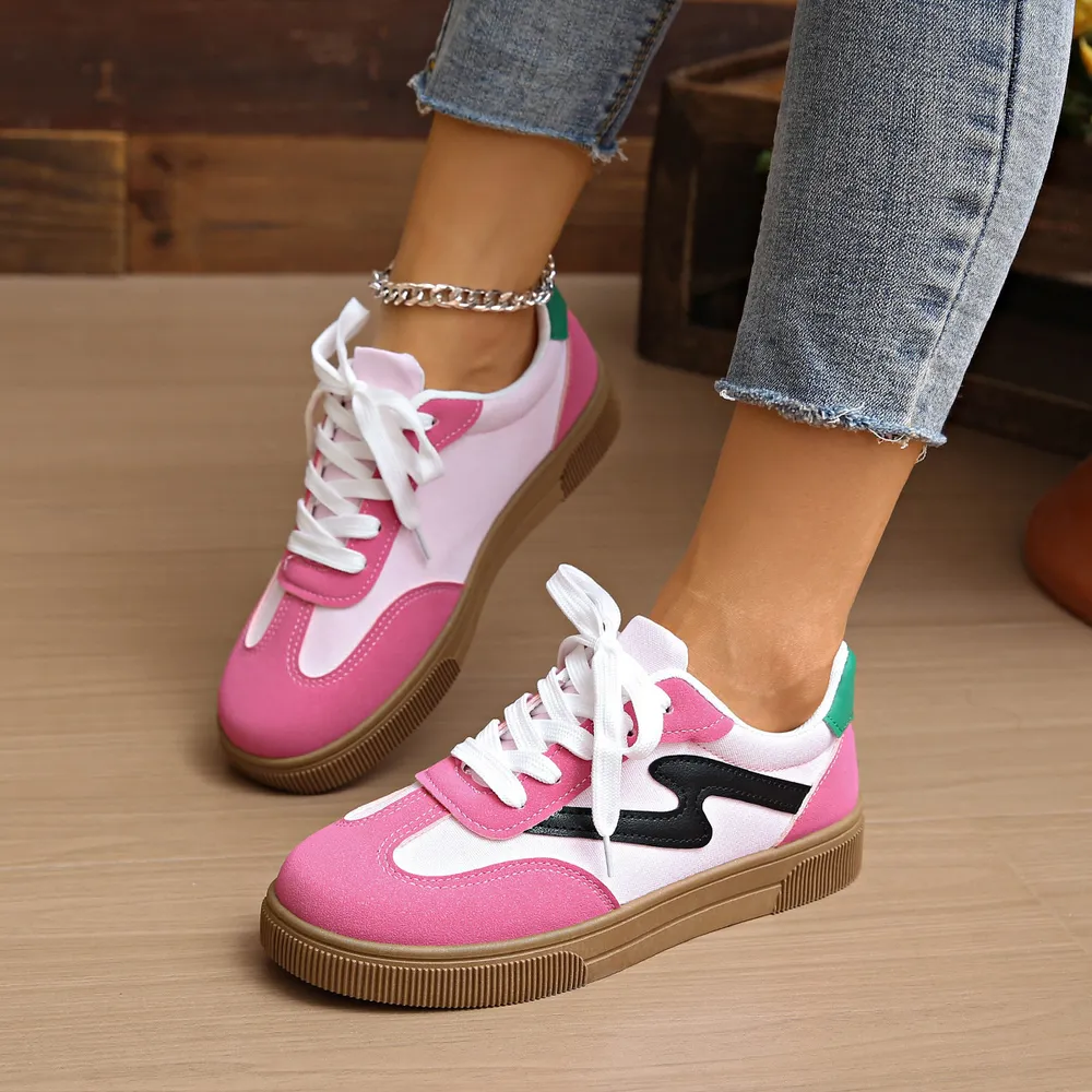 Round Toe Lace Up Sneakers, image 5