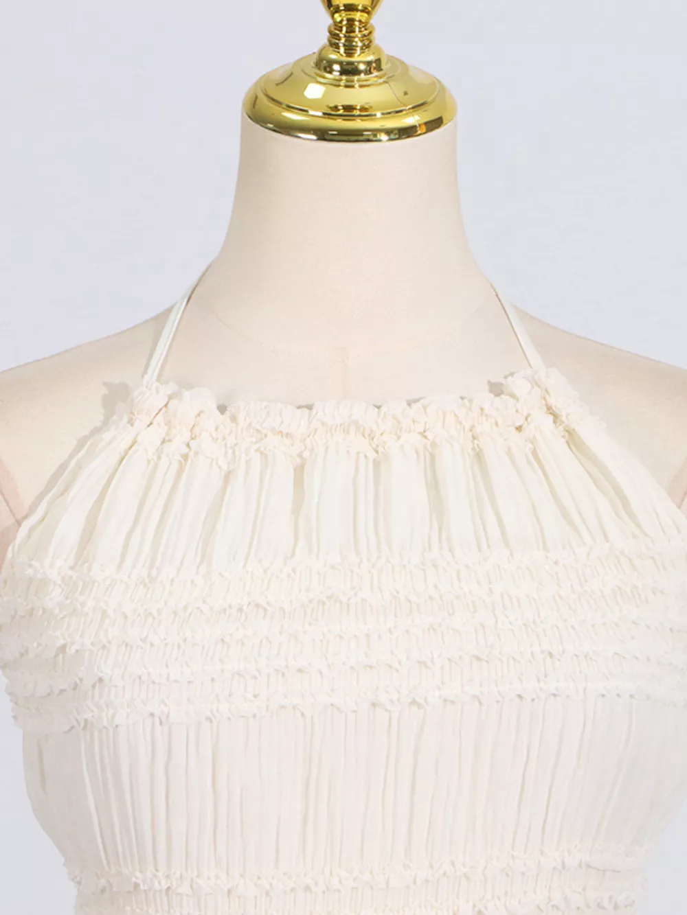Ruched Halter Neck Maxi Dress, image 6
