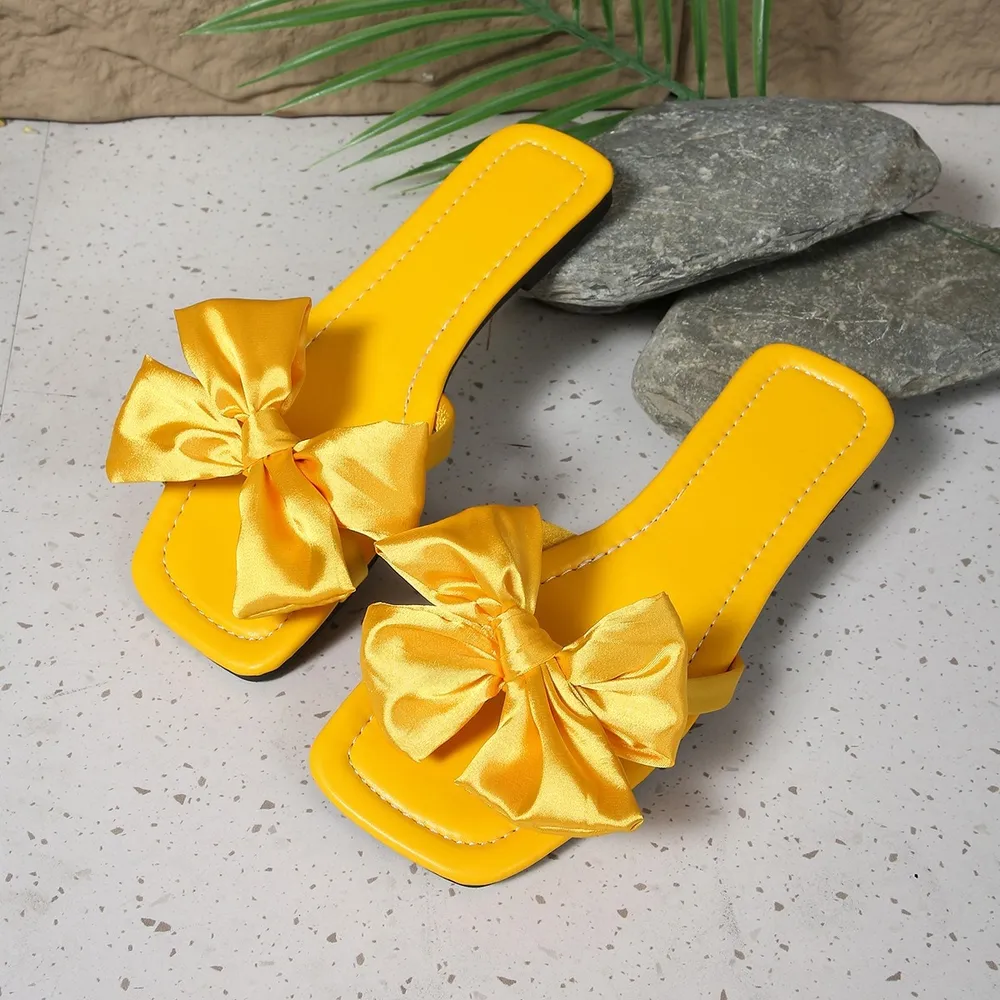 Bow Open Toe Flats Sandals, image 7