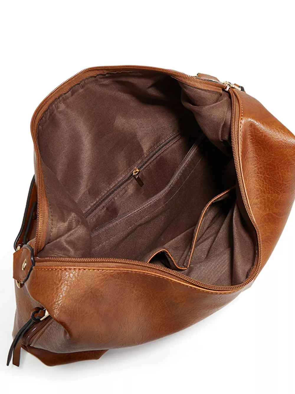 Leather Slouchy Shoulder Bag, image 8