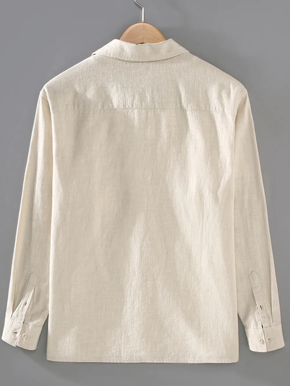 Men's Plus Size Button Up Long Sleeve Shirt, image 4