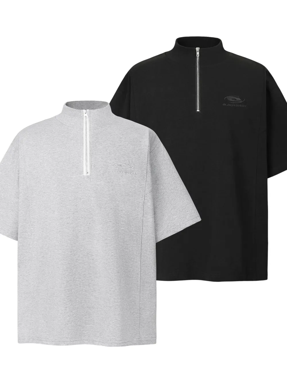 Men's Half-Zip Mock Neck Short Sleeve T-Shirt, image 7