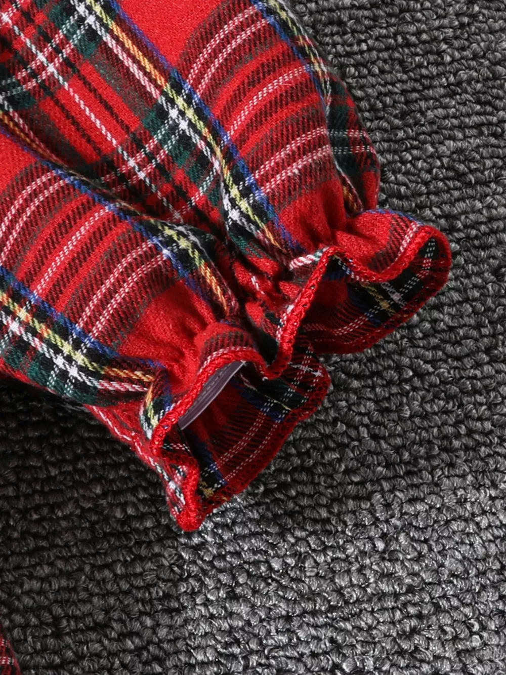 Children's Christmas Plaid Long Sleeve Dress, image 6