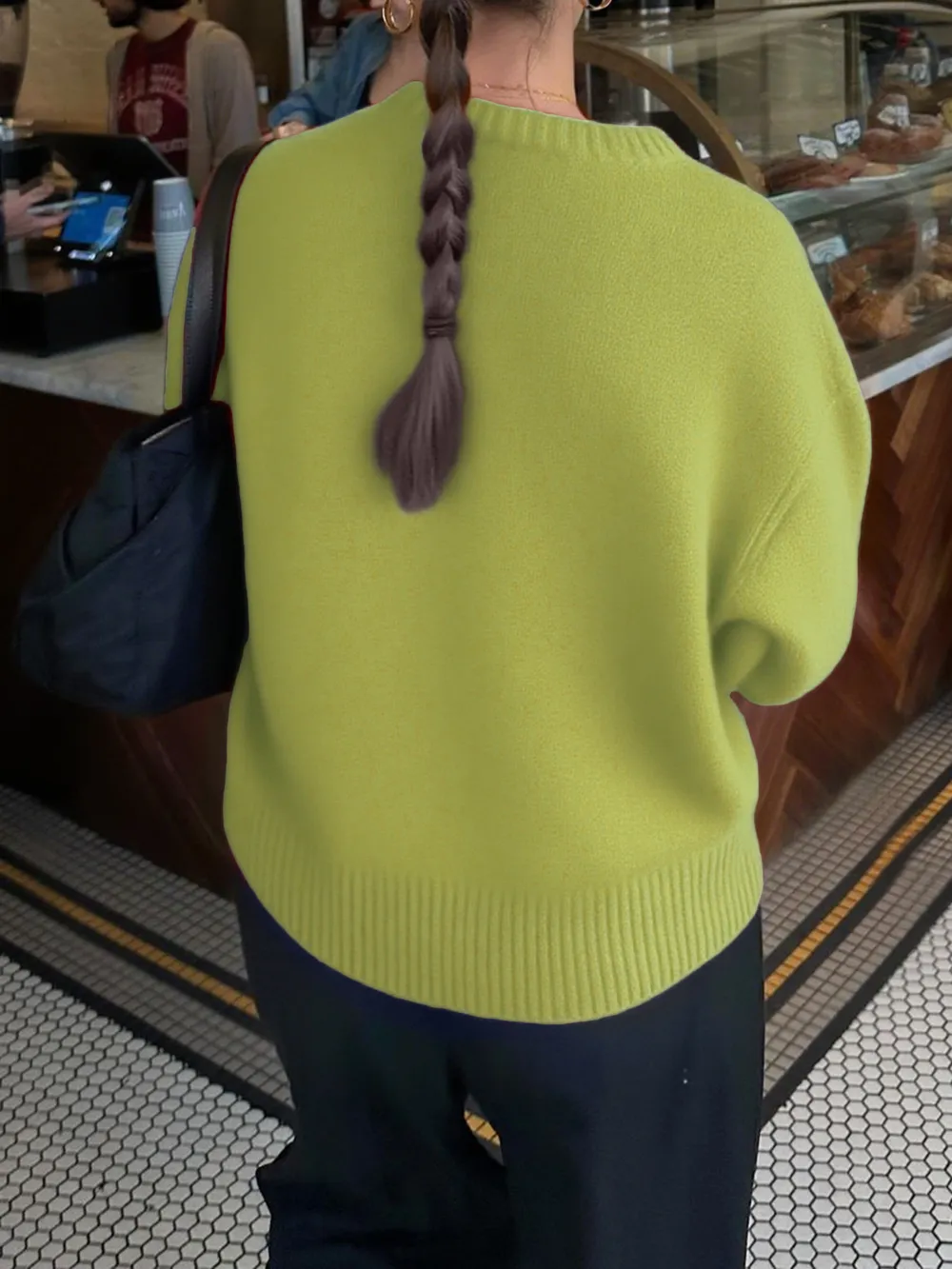 Ribbed Crewneck Drop Shoulder Sweater, image 10