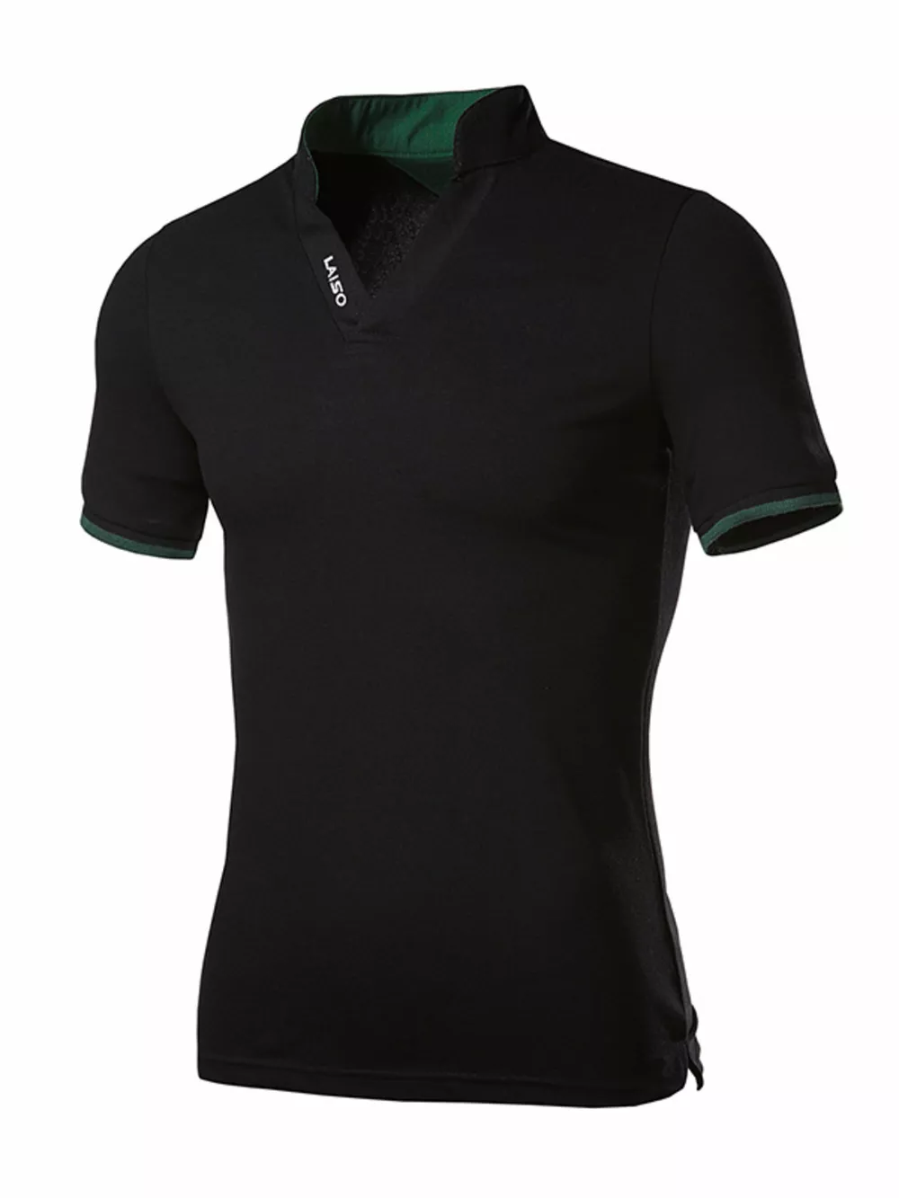Men's Plus Size Notched Short Sleeve Top