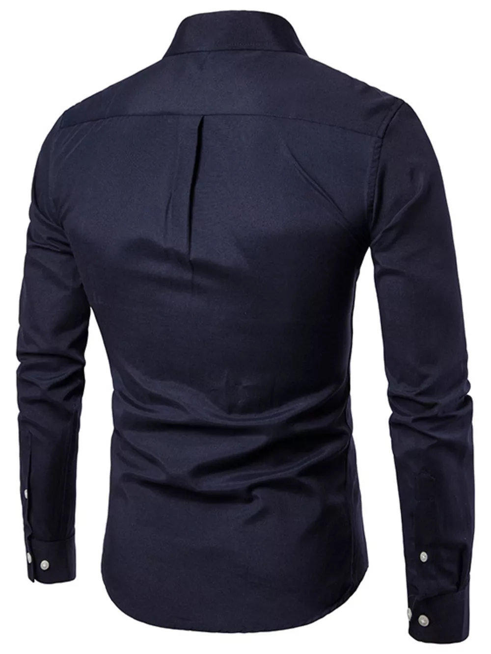 Men's Plus Size Slim Fit Long Sleeve Button-Down Shirt, image 8