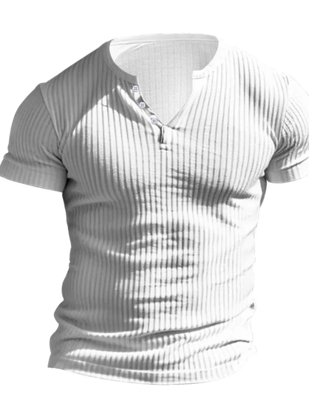 Men's Full Size Button Detail Henley Active T-Shirt Plus Size, image 6