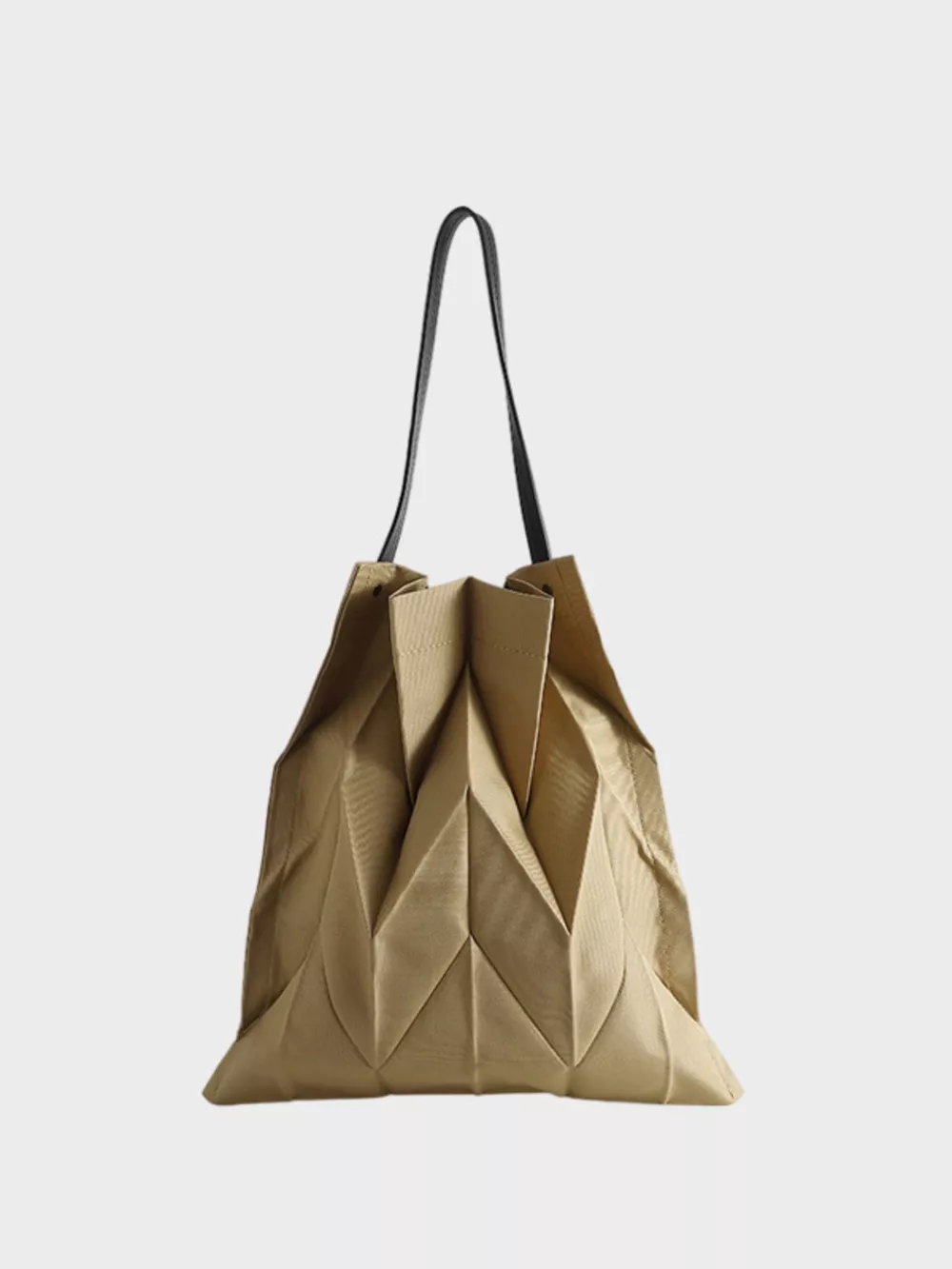 Minimalist Geometric Pleated Tote Handbag, image 5