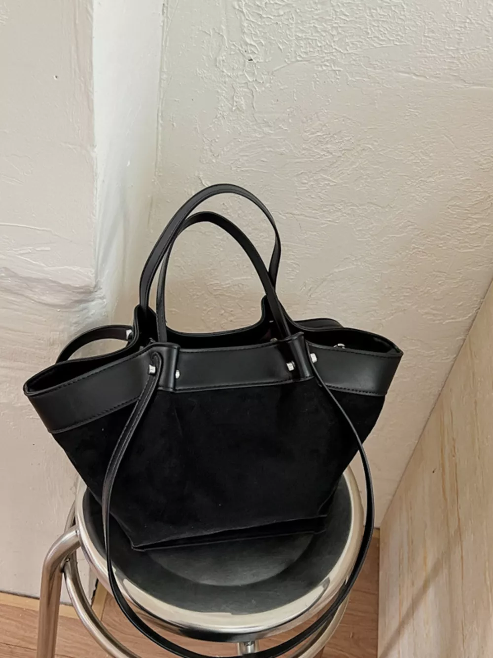 Leather Trim Tote Bag, image 3