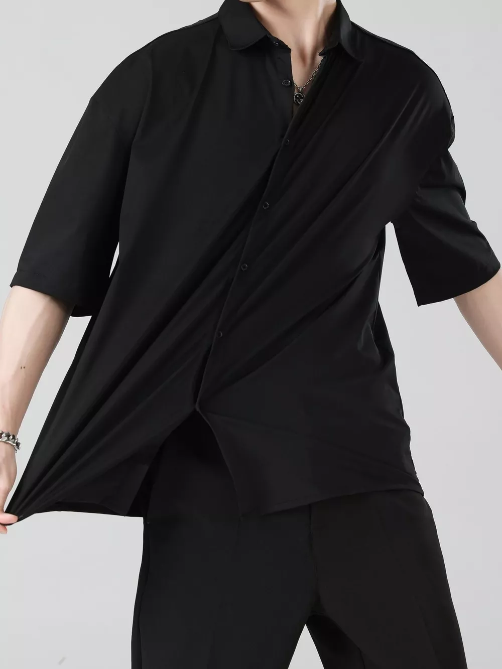 Men's Full Size Casual Short Sleeve Button-Down Shirt Plus Size, image 3