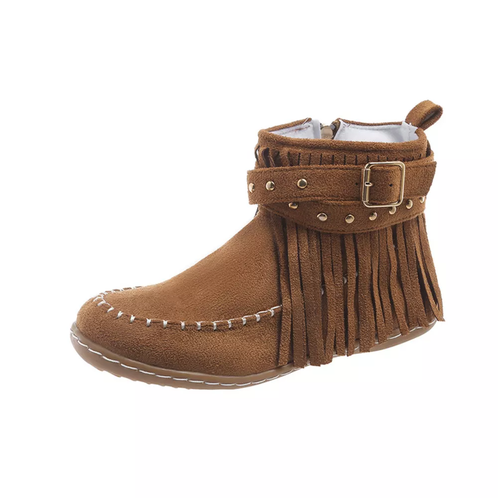 Fringe Round Toe Boots, image 3