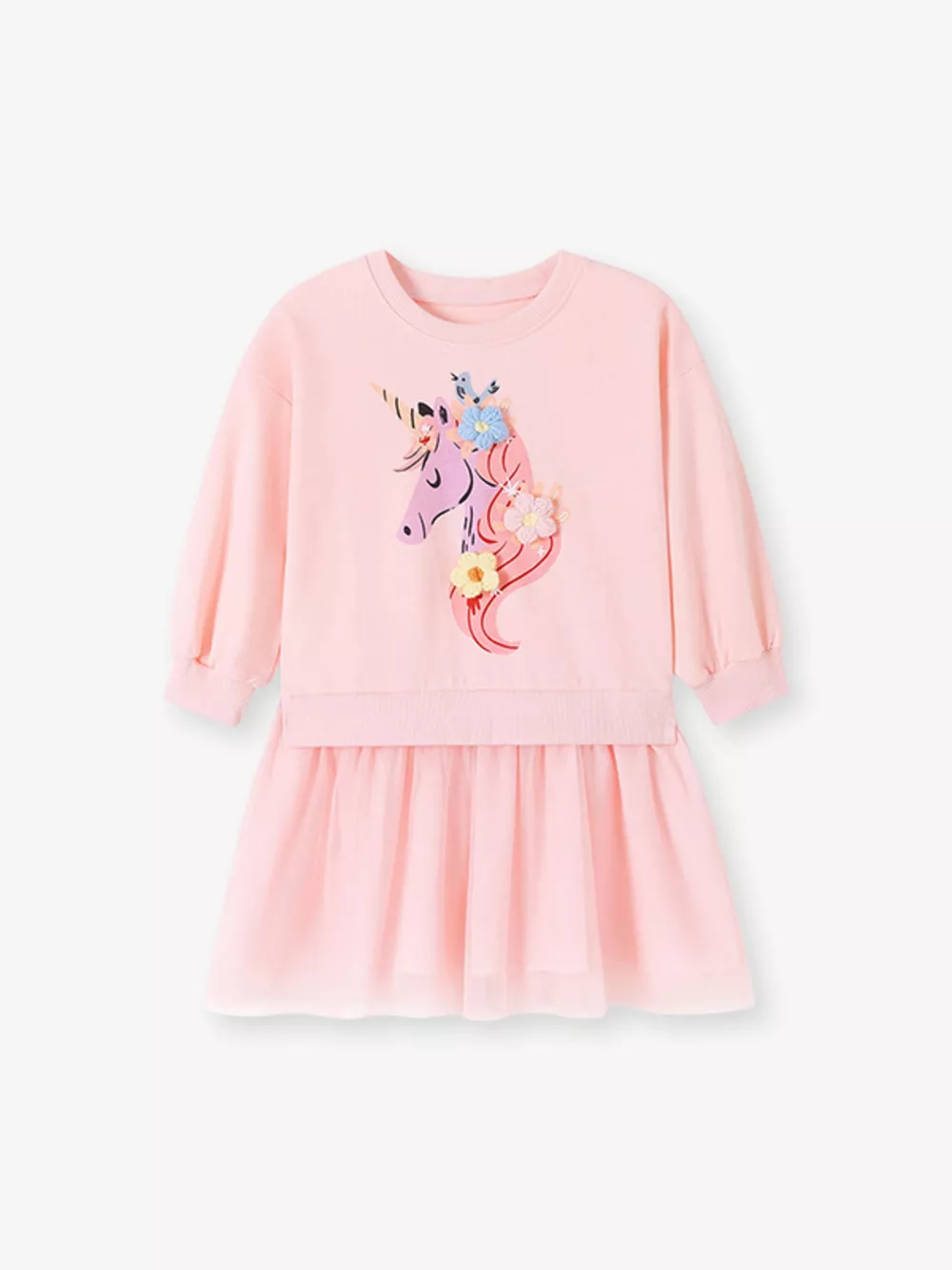 Children's Unicorn Graphic Tulle Dress, image 2