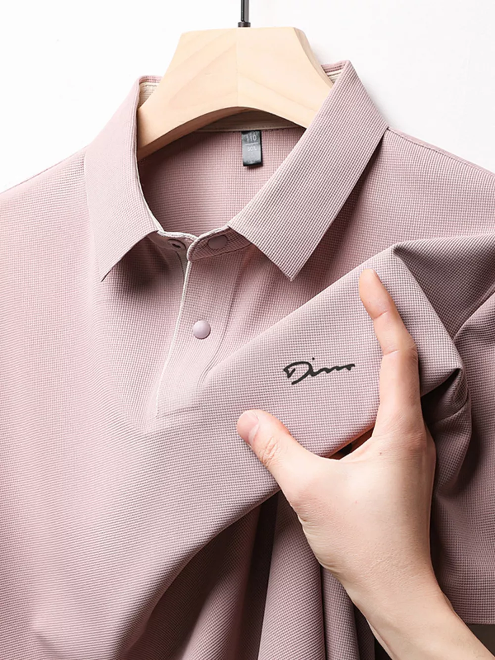 Men's Plus Size Button Detail Short Sleeve Polo, image 12