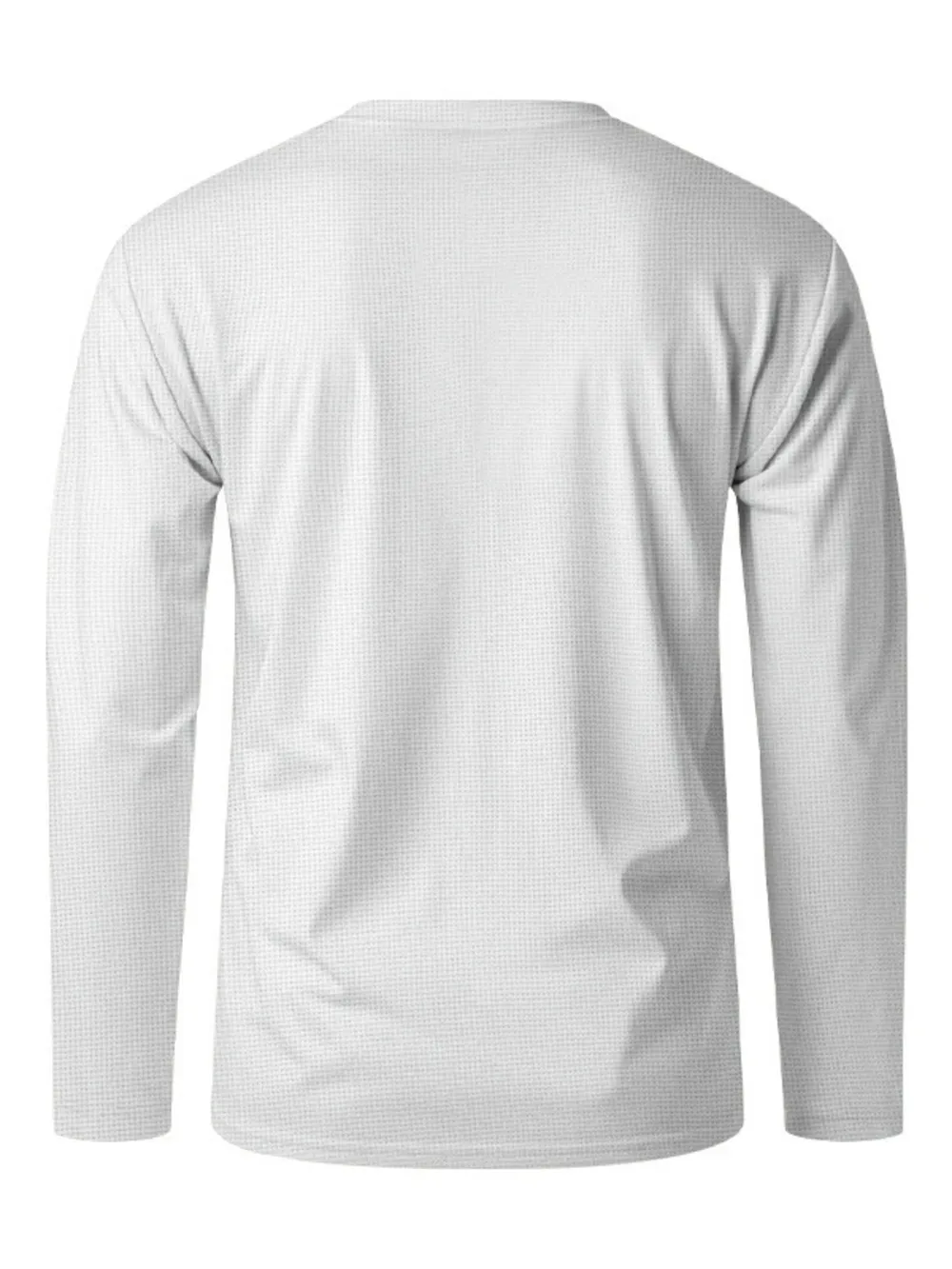 Men's Full Size Button Detail Long Sleeve T-Shirt Plus Size, image 7