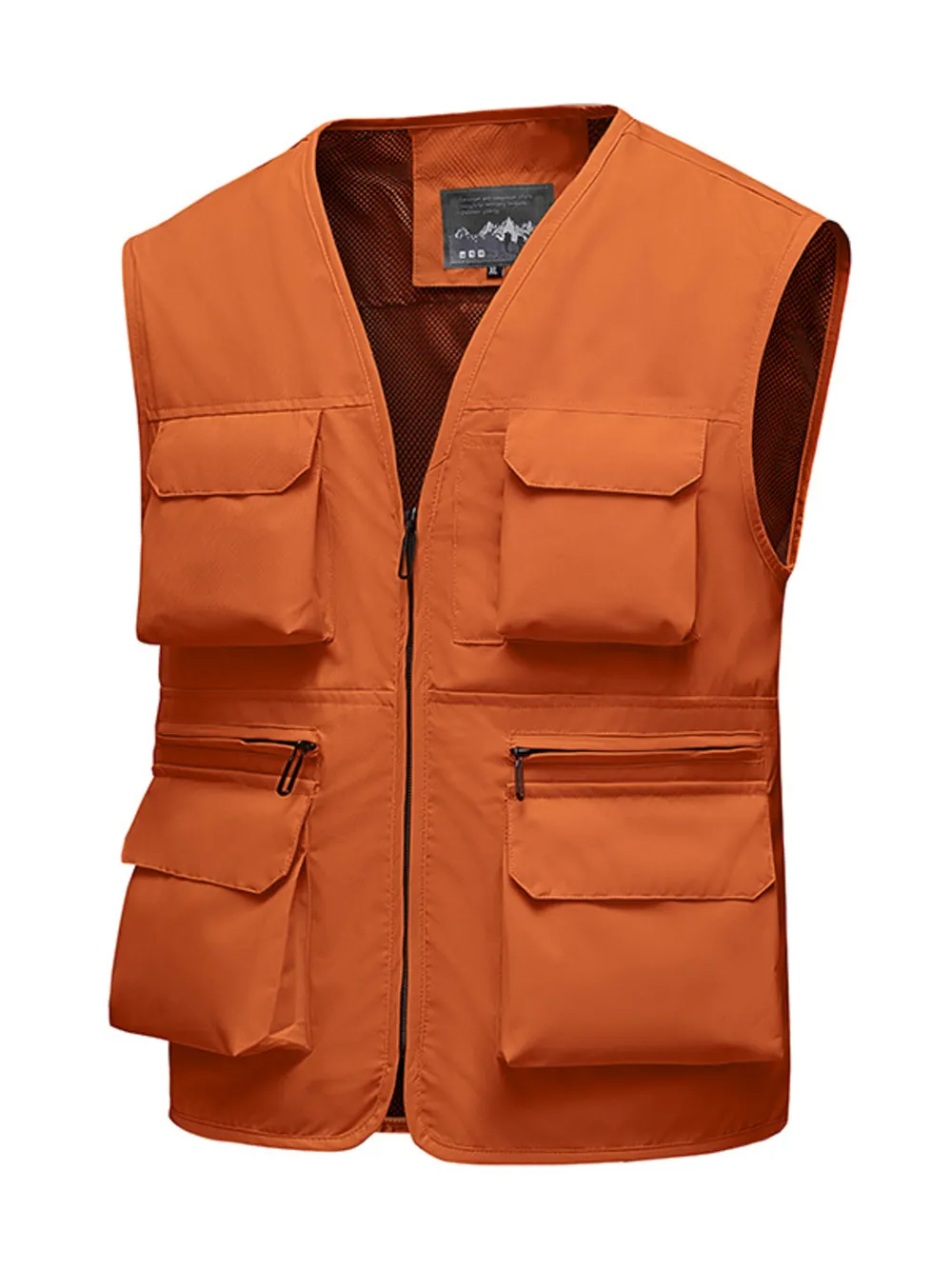 Men's Full Size Multi-Pocket Zip Up Vest Plus Size, image 4