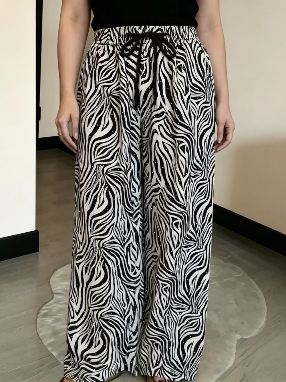 Drawstring Wide-Leg Pants, image 9
