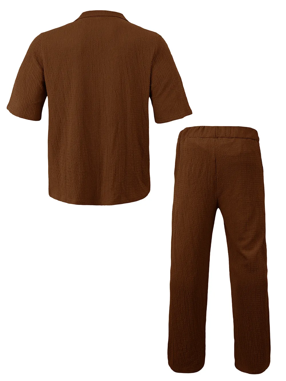 Men's Full Size Short Sleeve Top and Pants Set Plus Size, image 4