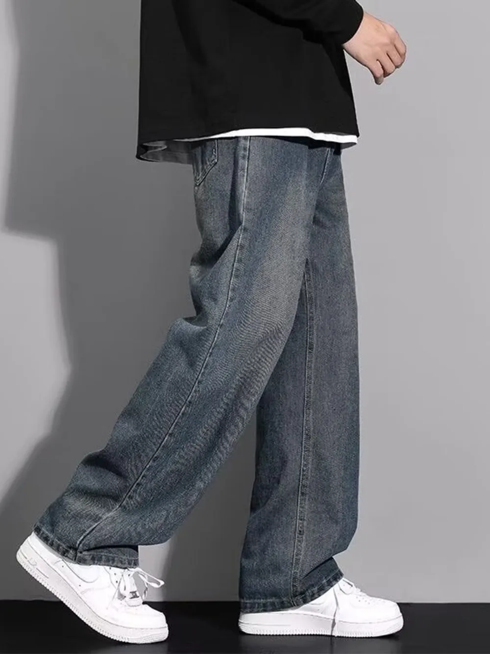 Men's Full Size Wide Leg Jeans Plus Size, image 2