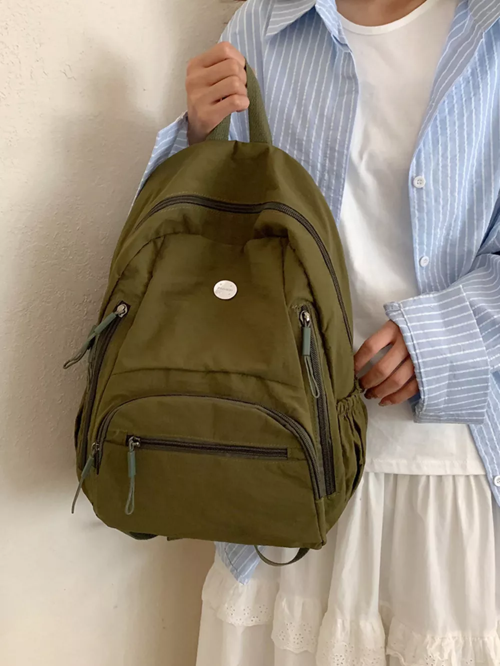 Lightweight Zipper Backpack Bag, image 2