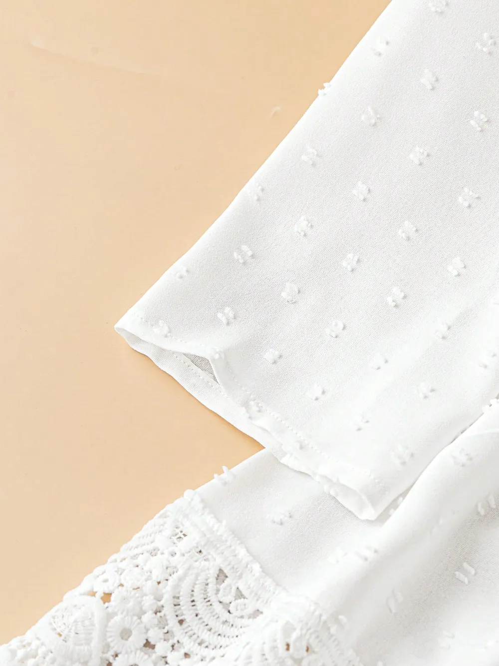 Lace Hem V-Neck Blouse, image 8