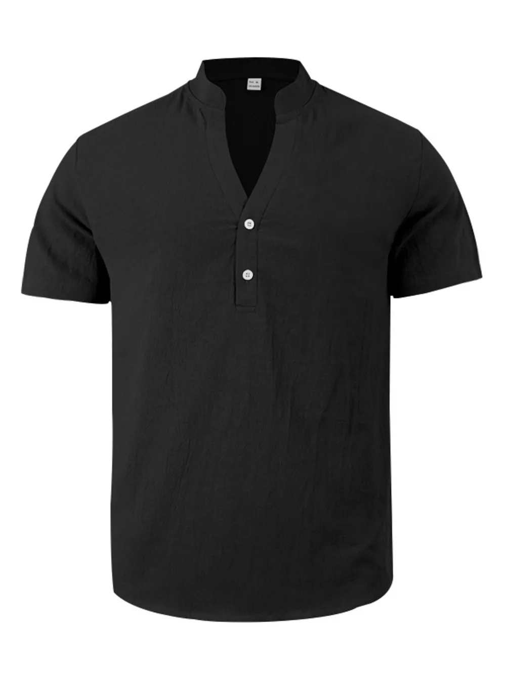 Men's Full Size Casual Linen Blend Short Sleeve Shirt Plus Size, image 7